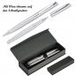 Preview: Schreibset mit Namensgravur - mit Kugelscheiber und Rollerball im Geschenketui