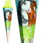 Preview: Schultüte / Zuckertüte / 85cm / eckig / "Blumenpferde"