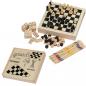 Preview: Spieleset in einer Holzbox mit Schach, Mikado, Dame, Domino