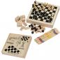 Preview: Spieleset in einer Holzbox mit Schach, Mikado, Dame, Domino mit Gravur