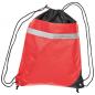 Preview: Sportbeutel / Gym-Bag mit reflektierendem Streifen / Farbe: rot