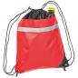 Preview: Sportbeutel / Gym-Bag mit reflektierendem Streifen / Farbe: rot