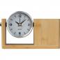 Preview: Stifteköcher aus Bambus mit analoger Uhr mit Namensgravur