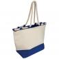 Preview: Strandtasche / Jutetasche mit Kordel / Farbe: blau-natur