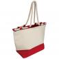 Preview: Strandtasche / Jutetasche mit Kordel / Farbe: rot-natur