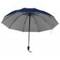 Preview: Taschen-Regenschirm / Taschenschirm / innen silber / Aussenfarbe: dunkelblau