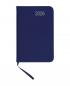 Preview: Taschenkalender 2026 / ca DIN A7 / mit PU Einband / Farbe: blau