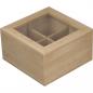 Preview: Teeaufbewahrungsbox aus Bambus mit Glasdeckel für 40 Teebeutel