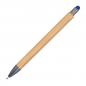Preview: Touchpen Holzkugelschreiber aus Bambus / Stylusfarbe: blau