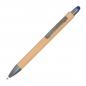 Preview: Touchpen Holzkugelschreiber aus Bambus mit Gravur / Stylusfarbe: blau