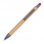 Preview: Touchpen Holzkugelschreiber aus Bambus mit Gravur / Stylusfarbe: rot