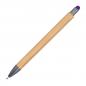 Preview: Touchpen Holzkugelschreiber aus Bambus mit Namensgravur - Stylusfarbe: lila