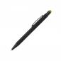 Preview: Touchpen Kugelschreiber / aus Metall / Farbe: schwarz mit hellgrünen Stylus