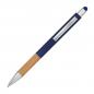 Preview: Touchpen Kugelschreiber / mit Bambusgriffzone / Farbe: dunkelblau
