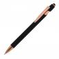 Preview: Touchpen Kugelschreiber "Roségold" / aus Metall / Soft-Touch / Farbe: schwarz