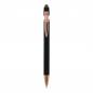 Preview: Touchpen Kugelschreiber "Roségold" / aus Metall / Soft-Touch / Farbe: schwarz