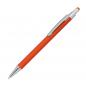 Preview: Touchpen Kugelschreiber aus Metall / gummiert / Farbe: orange