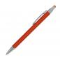 Preview: Touchpen Kugelschreiber aus Metall / gummiert / Farbe: orange
