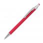 Preview: Touchpen Kugelschreiber aus Metall / gummiert / Farbe: rot