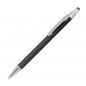 Preview: Touchpen Kugelschreiber aus Metall / gummiert / Farbe: schwarz