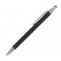 Preview: Touchpen Kugelschreiber aus Metall / gummiert / Farbe: schwarz