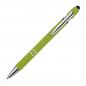 Preview: Touchpen Kugelschreiber aus Metall / mit Muster / Farbe: hellgrün