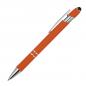 Preview: Touchpen Kugelschreiber aus Metall / mit Muster / Farbe: orange