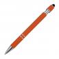 Preview: Touchpen Kugelschreiber aus Metall / mit Muster / Farbe: orange