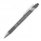Preview: Touchpen Kugelschreiber aus Metall mit Gravur / mit Muster / Farbe: anthrazit