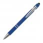 Preview: Touchpen Kugelschreiber aus Metall mit Gravur / mit Muster / Farbe: blau
