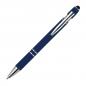 Preview: Touchpen Kugelschreiber aus Metall mit Gravur / mit Muster / Farbe: dunkelblau
