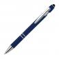 Preview: Touchpen Kugelschreiber aus Metall mit Gravur / mit Muster / Farbe: dunkelblau