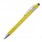 Preview: Touchpen Kugelschreiber aus Metall mit Gravur / mit Muster / Farbe: gelb