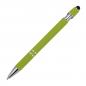 Preview: Touchpen Kugelschreiber aus Metall mit Gravur / mit Muster / Farbe: hellgrün