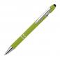 Preview: Touchpen Kugelschreiber aus Metall mit Gravur / mit Muster / Farbe: hellgrün