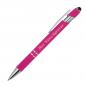 Preview: Touchpen Kugelschreiber aus Metall mit Gravur / mit Muster / Farbe: pink