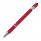Preview: Touchpen Kugelschreiber aus Metall mit Gravur / mit Muster / Farbe: rot