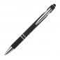 Preview: Touchpen Kugelschreiber aus Metall mit Gravur / mit Muster / Farbe: schwarz