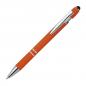 Preview: Touchpen Kugelschreiber aus Metall mit Namensgravur - mit Muster - Farbe: orange