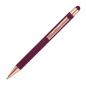 Preview: Touchpen Kugelschreiber mit Gravur / aus Metall / Farbe: rosegold-bordeaux