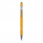 Preview: Touchpen Kugelschreiber mit Gravur / aus Metall / Soft-Touch / Farbe: gelb