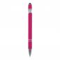 Preview: Touchpen Kugelschreiber mit Gravur / aus Metall / Soft-Touch / Farbe: pink