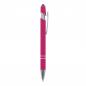 Preview: Touchpen Kugelschreiber mit Gravur / aus Metall / Soft-Touch / Farbe: pink