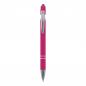 Preview: Touchpen Kugelschreiber mit Gravur / aus Metall / Soft-Touch / Farbe: pink