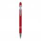 Preview: Touchpen Kugelschreiber mit Gravur / aus Metall / Soft-Touch / Farbe: rot