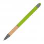 Preview: Touchpen Kugelschreiber mit Griffzone aus Bambu mit Gravurs / Farbe: apfelgrün
