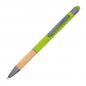 Preview: Touchpen Kugelschreiber mit Griffzone aus Bambu mit Namensgravur - apfelgrün