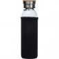 Preview: Trinkflasche aus Glas mit Gravur / mit Neoprenüberzug / 600ml / Farbe: schwarz