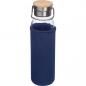 Preview: Trinkflasche aus Glas mit Gravur / mit Neoprenüberzug 600ml / Farbe: dunkelblau