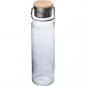 Preview: Trinkflasche aus Glas mit Namensgravur - mit Neoprenüberzug - 600ml - grau